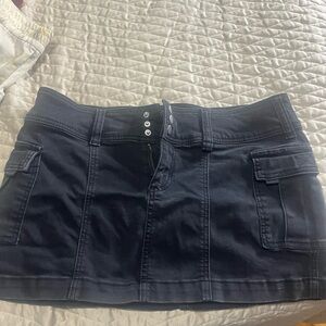 Garage Black High Low Skirt